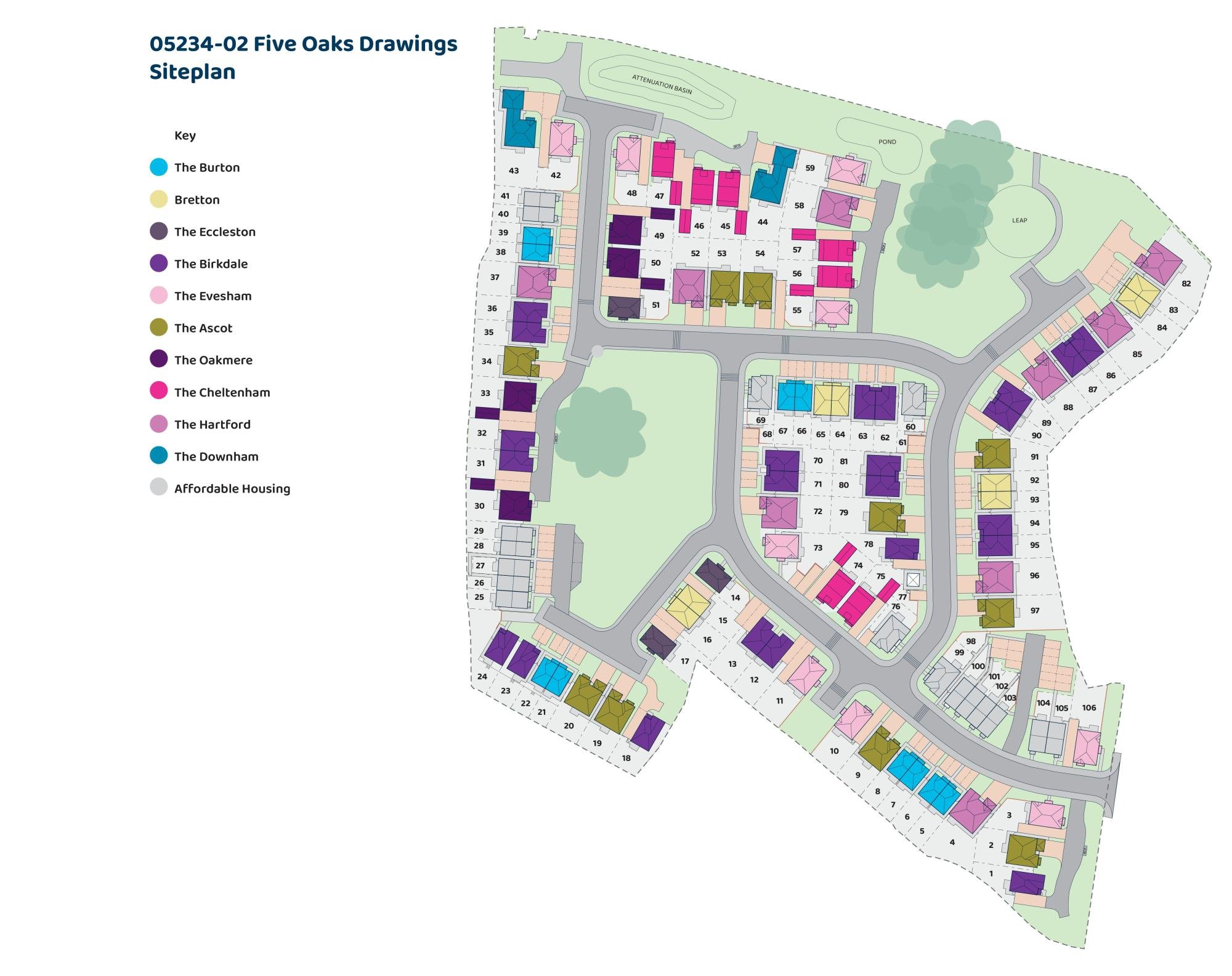 Five Oaks site plan